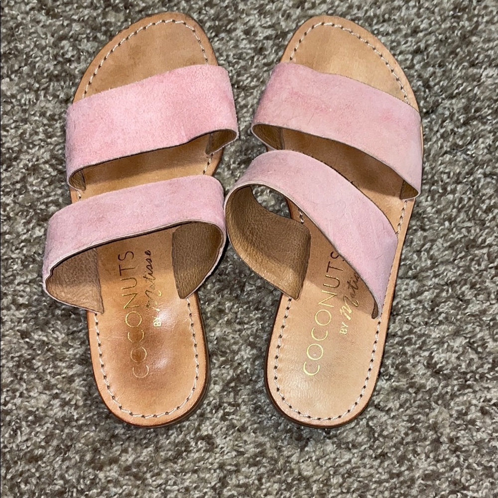 Coconuts by Matisse Pink Double Strap Sandals